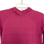 Lululemon Rest Less Magenta Pink Textured Long Sleeve Pullover Hoodie Size 8 Photo 4