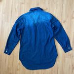 Thrill Jeans Acid Washed Denim Shirt Dress Women's Large Blue Photo 1