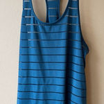 Zyia  Active Blue and Sheer Striped Tank Top Size Large Photo 0