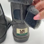 Lamo Gray Lambskin Leather Boots Winter Cozy Loungewear Slippers Women's size 6 Photo 4