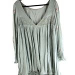 Free People Mint Mohave Mini Dress Embroidered Woven Boho Green Size S Photo 4