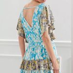 Anthropologie Daily Practice by  Tiered Ruffle Mini Dress floral Flowy v-neck EUC Photo 1