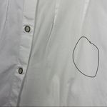 Soft Surroundings  Sz Medium White Cotton Button Down Shirt Tunic Dress Pleated Photo 12