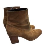 Saint Laurent  Tan Light Brown Suede Ankle Bootie Heel Shoes 39 Photo 1