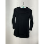 Womans Alfani Petiite Black Matellic Cowl Neck Long Sleeve Sweater Dress Size PS Photo 1