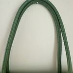 Green alligator print leather shoulder bag and matching wallet Photo 6