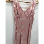 Roberta Vintage Pink Floral Paisley Velour V Photo 3