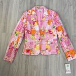Lilly Pulitzer Eden Jacket Blazer Patchwork2 Minute Sewn Patch White Label NWT M Photo 0