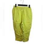 Flax  Electric Green Linen Capris Photo 1
