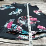 Daniel Rainn  Women's Floral Sleeveless Blouse S SM Small Midnight Blue Pink Teal Photo 10