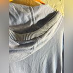 Chico's Chico’s Light Blue Zip-Up Hoodie by Zenergy w metallic trim, silver zip, pockets Photo 7