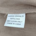 Karina Grimaldi New  Hallie Linen Shorts Latte Tan High Waist Belted Pleated XS Photo 3