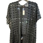 Sheer Black Polka Dot Kimono Size M Photo 1