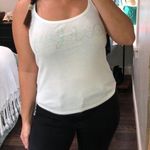 Betsey Johnson  small wifey sequin tank top w/bow Photo 0