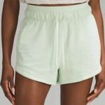 Lululemon Inner Glow High Rise Shorts 3" Kohlrabi Green Size 10 EUC Lounge Photo 0