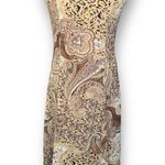 Vintage 90s Maxi Dress Cream Brown Leopard Animal Print Paisley Sleeveless Size M Photo 9