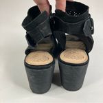 Vince Camuto  Black Suede Perforated Suede Open Toe Shoes Size 5.5 Photo 4