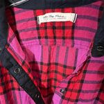 Free People We The Free Women's Plaid Button Up Shirt Red Size Medium Photo 5