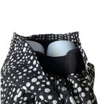 White House | Black Market  Women Tunic Top S‎ Black Ruffle Dots Strappy Flowy Y2K Photo 7