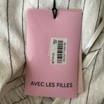 Avec Les Filles Stripe V-Neck Smocked Cropped Top Size L NWT $79 Photo 7