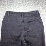 Crystal Slit Cutout Jeans Women Large 29x26 High‎ Rise Straight Leg Black Denim Size 29 Photo 2