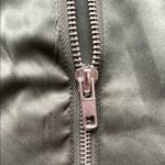 Xhilaration Floral Embroidered Green Bomber Jacket Photo 6