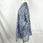 Johnny Was Calme Kimono Blue Cheetah Print Cover Up Silk Blend Sz S/M NWT Photo 7