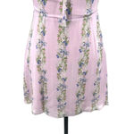 Intermix  Lily Floral‎ Mini Dress Purple Off the Shoulder Size 2 Photo 5