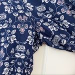 Karen Brooks Navy Boho Floral Wide Leg Pants 2 Blue Photo 4
