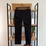 Banana Republic  Hampton Cropped Capri Mid-Rise Black Woven Career Dress Pant Tro Photo 3