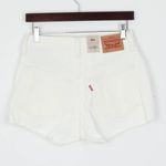 Levi's NWT Womens 501 High Rise Button Fly Demin Shorts Size 27 Ivory Raw Hem Photo 2