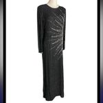 Oleg Cassini Stunning
Vintage Black Silk Beaded & Sequin Gown, Starburst Size 10 Photo 6