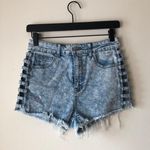 Windsor Acid Wash Cutout Side Denim Jean Shorts  Photo 0
