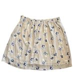 Hillard & Hanson Hillary & Hanson Woman Lined Floral Skirt in Gray, Blue and White Photo 1
