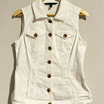 White House | Black Market  Denim Button Down Top Size 6 Photo 0