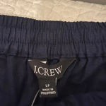 J Crew Navy Blue Linen Pants Womens Large NEW Photo 2