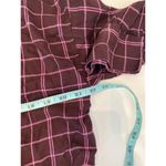 Madewell Purple Brown Plaid Oversized Nikki Flannel Button Down PJ Top EUC Sz S Photo 9