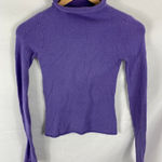 Wilfred  Purple Mock Neck Fitted Long Sleeve Knit Sweater Size XXS Photo 0