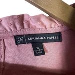 Adrianna Papell Swiss Dot Long Sleeve Blouse Womens XL Pink Feminine Coquette Photo 4