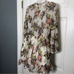 Band of Gypsies floral romper small v neck ruffle sheer back & sleeves pockets Photo 1