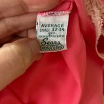 Vintage Sears 1960s Neon Pink Floral Lace Trim Sleeveless Nightie Gown Coquette Photo 4