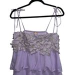 Show Me Your Mumu  Gabriella Floral Appliqué Tiered Maxi Dress In Lilac Photo 4