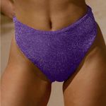 BERLOOK Purple Lurex Cut Out Bikini SET 44 Size XS Photo 5