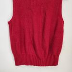 American Vintage Vintage Red V-Neckline Sleeveless Knit Wrap Top M Photo 6
