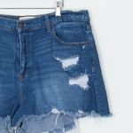 Abercrombie & Fitch  Womens Curve Love High Rise Shorts Size 33‎ 16 Distressed Photo 1