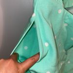 ZARA NWT Green Linen Polka Dot w/ Pocket Straight Neckline Mini Dress S 4661/371 Photo 7