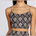 Windsor Women's Seriously Snake Sequined Crop Top, Size S, Great Condition Photo 8
