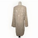 Selene Sport Womens Large Beige Shift Dress Pullover Polyester Floral Embroidery Tan Photo 3