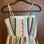 Free People Lilah Strapless Smocked Midi Dress Striped Size Small Photo 4