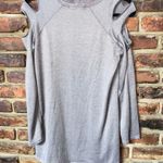 Indigo Thread Co Distressed Strappy Cold Shoulder Brown Knit Top Women's Small Photo 4